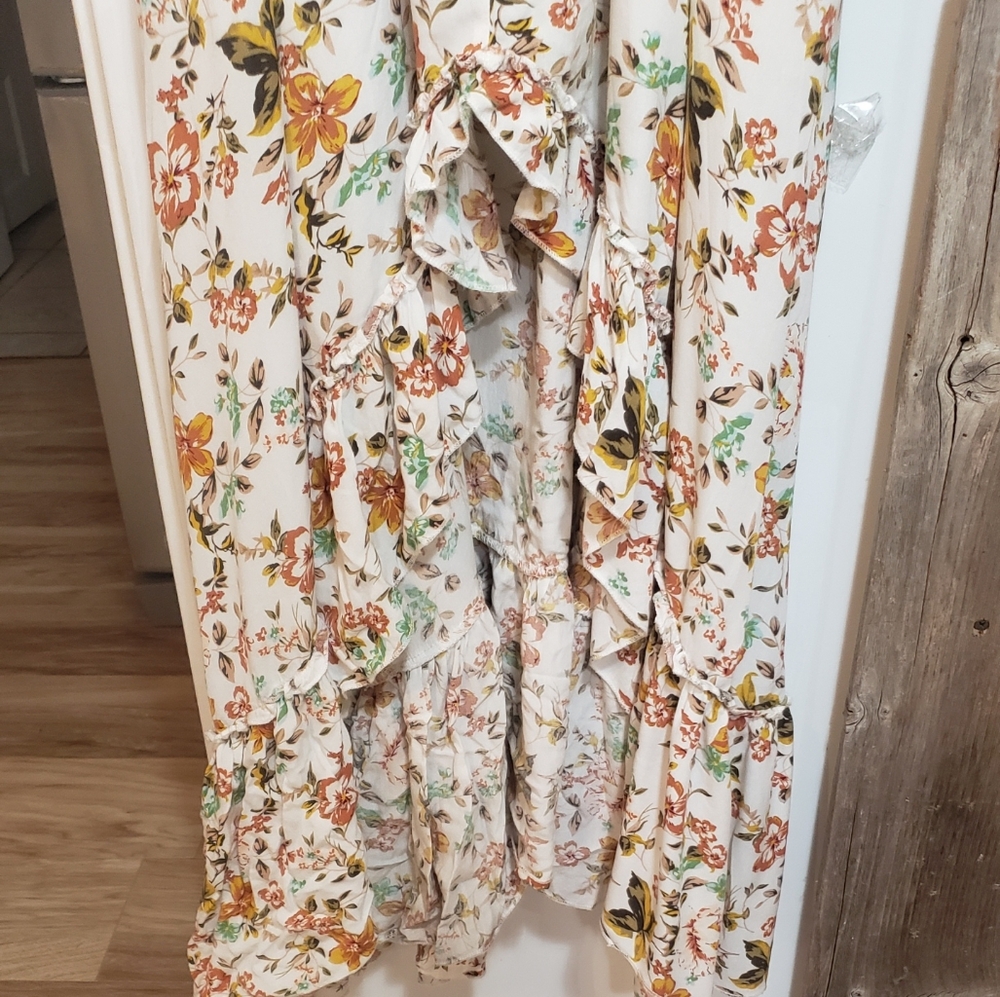 Petal And Pup Long Floral High Low Hemline Dress,ruffles,boho,size 8 - Picture 6 of 7